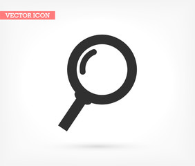 Magnifier with a man vector icon , lorem ipsum Flat design