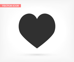 Heart vector icon , lorem ipsum Flat design