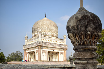 Fototapeta premium Seven Tombs of Hyderabad, India Sultan Quli Qutb Mulk's tomb was built in 1543