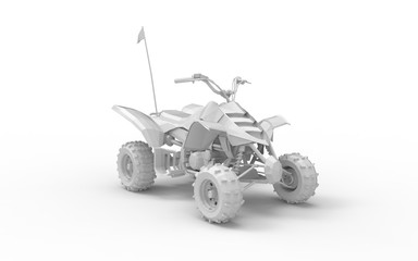 3d rendering of a computer model quad atv offroad vehicle isolated © Sepia100
