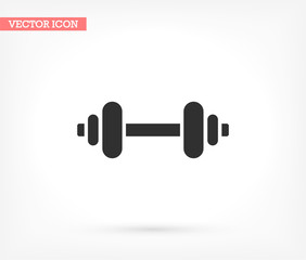 Dumbbel vector icon , lorem ipsum Flat design
