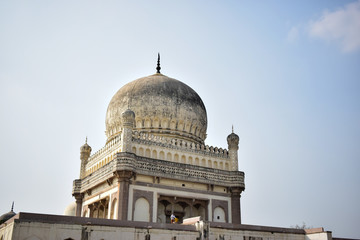 Fototapeta na wymiar Seven Tombs of Hyderabad, India Sultan Quli Qutb Mulk's tomb was built in 1543