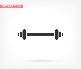 Dumbbel vector icon , lorem ipsum Flat design