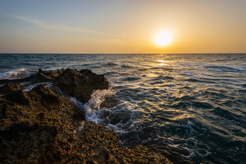 Adriatic sea. Ostuni, Puglia. Sunrise. Renowned seaside resort located in the heart of Salento....