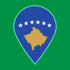 Kosovo flag icon travel vector