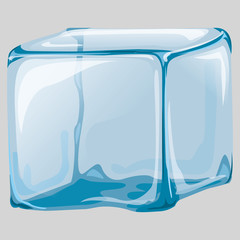 Ice Cube. Transparent ice and soft shades of ice convey freshness and cold.