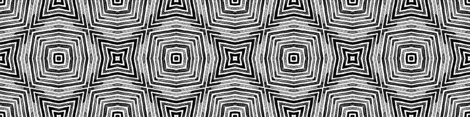 Obraz premium Dark black and white Seamless Border Scroll. Geome