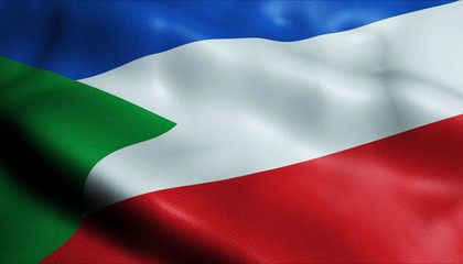 3D Waving Colombia City Flag of  San Francisco Closeup View