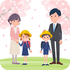 Spring event_cherry blossoms family