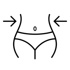 Slim women figure vector icon