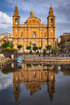 Malta, Msida, Facade of church of Saint Joseph