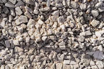 texture white stones covered with hoarfrost