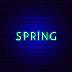 Spring Neon Text