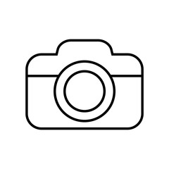 Camera line icon, logo isolated on white background