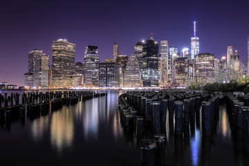 Fototapeta premium Kolorowy obraz miasta Manhattan