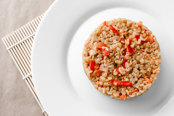 Bulgur with chicken and vegetables