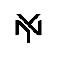 NY Initial Letter Logo Template