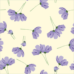 Seamless Pattern with Flowers