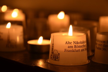 Famous old Nikolai Church in Frankfurt