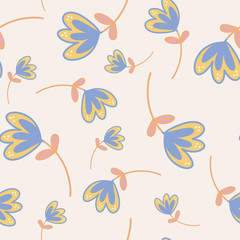 Seamless Pattern with Flowers