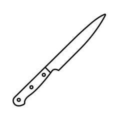 Kitchen knife line icon, logo isolated on white background