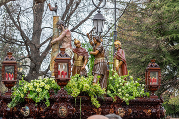 La Flagelacion. Procession Holy Friday. Leon, Spain. Holy Week 2019.