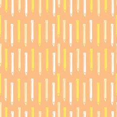 Seamless Pattern with Colorful Pencils. Back to School Background