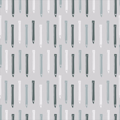 Seamless Pattern with Colorful Pencils. Back to School Background