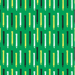 Seamless Pattern with Colorful Pencils. Back to School Background