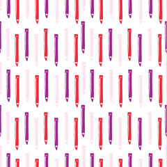 Seamless Pattern with Colorful Pencils. Back to School Background