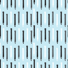 Seamless Pattern with Colorful Pencils. Back to School Background