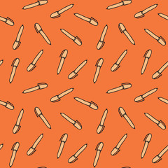 Seamless Pattern with Colorful Pens. Back to School Background