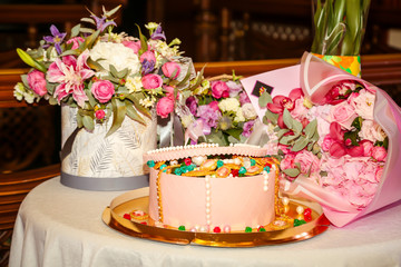 big delicious, sweet cake for the holiday