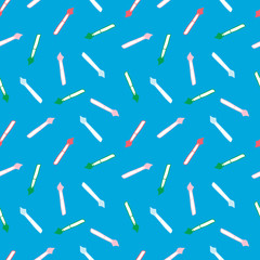 Seamless Pattern with Colorful Pens. Back to School Background