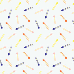Seamless Pattern with Colorful Pens. Back to School Background