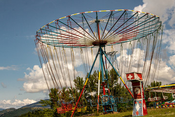Fun fair in Boisoara, Romania