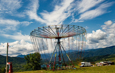  Fun fair in the mountains of Boisoara, Romania