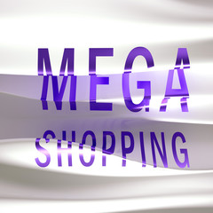 Beautiful luxury flag with a golden congratulation. 3d illustration, 3d rendering.