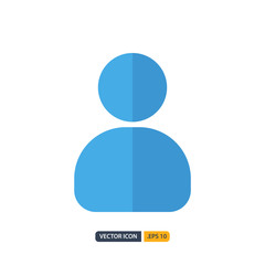 user icon in Flat style isolated on white background. for your web site design, logo, app, UI. Vector graphics illustration and editable stroke. EPS 10.