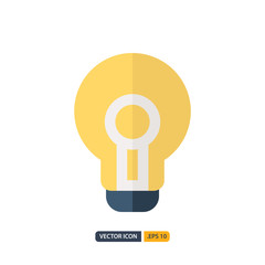 idea icon in Flat style isolated on white background. for your web site design, logo, app, UI. Vector graphics illustration and editable stroke. EPS 10.