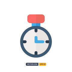 stopwatch icon in Flat style isolated on white background. for your web site design, logo, app, UI. Vector graphics illustration and editable stroke. EPS 10.