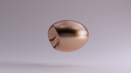 Bronze Sphere Crushed Sculpture 3d illustration 3d render