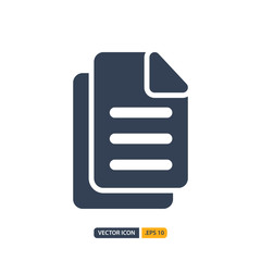 file icon in Glyph style isolated on white background. for your web site design, logo, app, UI. Vector graphics illustration and editable stroke. EPS 10.