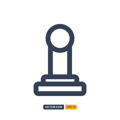 stamp icon in Outline style isolated on white background. for your web site design, logo, app, UI. Vector graphics illustration and editable stroke. EPS 10.