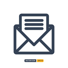 email icon in Outline style isolated on white background. for your web site design, logo, app, UI. Vector graphics illustration and editable stroke. EPS 10.