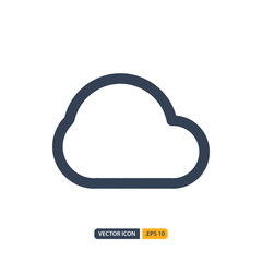 cloud icon in Outline style isolated on white background. for your web site design, logo, app, UI. Vector graphics illustration and editable stroke. EPS 10.