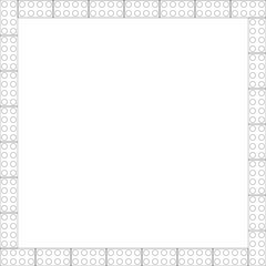 Obraz premium Vector frame from kids construction/building blocks/bricks. For kids party, birthday. Background with toys. Suitable for greetings card, holidays.