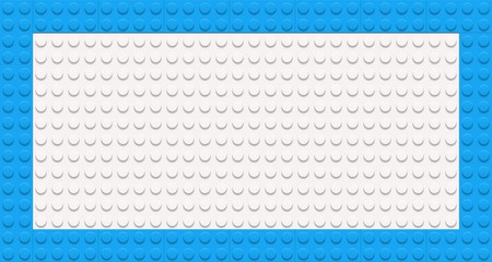 Vector frame from kids construction/building blocks/bricks. For kids party, birthday. Background with toys. Suitable for greetings card, holidays.  © Veaceslav
