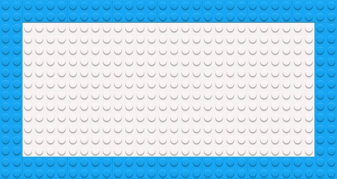 Vector frame from kids construction/building blocks/bricks. For kids party, birthday. Background with toys. Suitable for greetings card, holidays. 