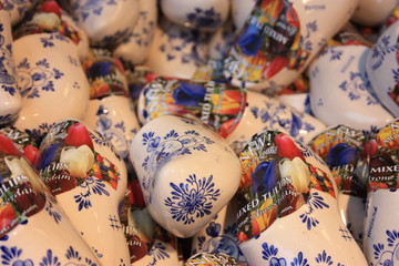 the famous Dutch shoes or clogs to wear that have become a symbol of Amsterdam